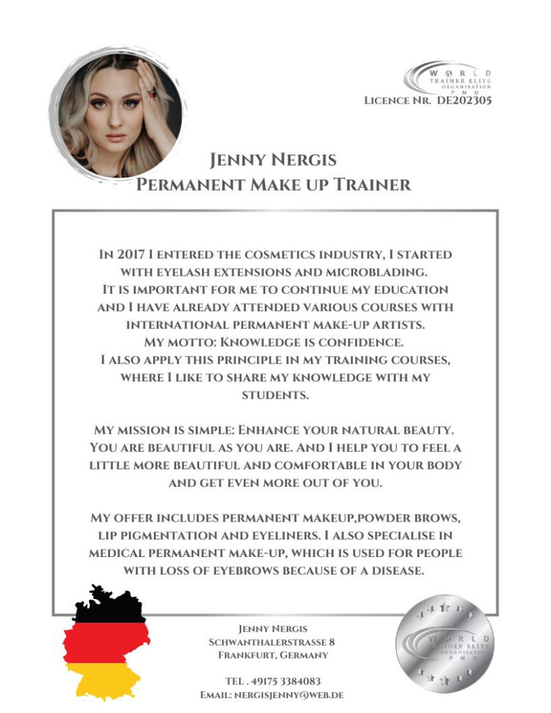 Jenny Nergis Permanent Make-up Frankfurt – persönliches Portrait im Studio